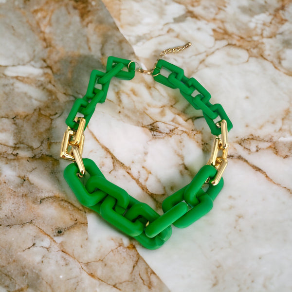 Green Chains Necklace