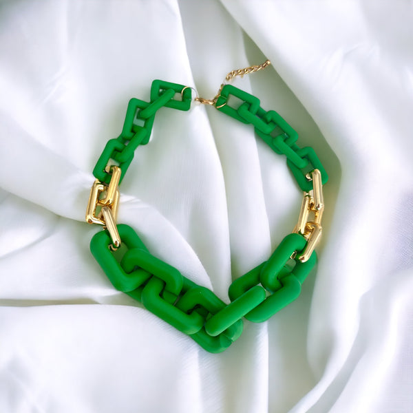 Green Chains Necklace
